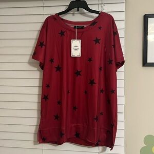 LA MODE Pink and Black Star Shirt Size XL